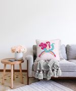 Realhomes Özel Tasarımlı Dijital Baskılı Çocuk Odası Raşel Kadife Yastık Kırlent Kılıfı Realhomes