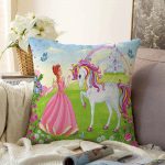 Realhomes Özel Tasarımlı Dijital Baskılı Çocuk Odası Raşel Kadife Yastık Kırlent Kılıfı Realhomes