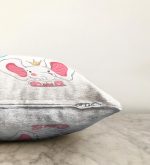 Pembe Sevimli Fil Tasarımlı Çocuk Odası Raşel Kadife Yastık Kırlent Kılıfı Realhomes