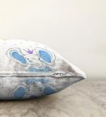 Mavi Sevimli Fil Tasarımlı Çocuk Odası Raşel Kadife Yastık Kırlent Kılıfı Realhomes