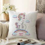 Realhomes Özel Tasarımlı Dijital Baskılı Çocuk Odası Raşel Kadife Yastık Kırlent Kılıfı Realhomes