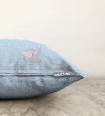 Sevimli Fil Baby Shower Tasarımlı Çocuk Odası Raşel Kadife Yastık Kırlent Kılıfı Realhomes