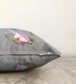 - Sonil-K-4348g-Gorsel3 - Realhomes  Gri Zeminde Unicorn At Desenli Çocuk Odası Raşel Kadife Yastık Kırlent Kılıfı Realhomes