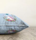 Mavi Zeminde Unicorn At Desenli Çocuk Odası Raşel Kadife Yastık Kırlent Kılıfı Realhomes