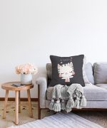 Sevimli Kedicik Desenli Çocuk Odası Raşel Kadife Yastık Kırlent Kılıfı Realhomes