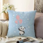 - Sonil-K-4353m-Gorsel1 - Realhomes  Uçan Balonlar ve Sevimli Panda Desenli Çocuk Odası Raşel Kadife Yastık Kırlent Kılıfı Realhomes