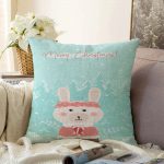 - Sonil-K-4355-Gorsel1 - Realhomes  Christmas Ayıcık Desenli Özel Tasarım Çocuk Odası Raşel Kadife Yastık Kırlent Kılıfı Realhomes