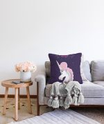 Baby Shower Unicorn At Tasarımlı Çocuk Odası Raşel Kadife Yastık Kırlent Kılıfı Realhomes