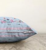 Mavi Zeminde Baby Shower Özel Tasarım Çocuk Odası Raşel Kadife Yastık Kırlent Kılıfı Realhomes