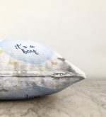 Mavi Balon ve Altın Kalpler Özel Tasarımlı Çocuk Odası Raşel Kadife Yastık Kırlent Kılıfı Realhomes