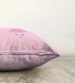 Pembe Zeminde Pembe Bulutlu Baby Shower Çocuk Odası Raşel Kadife Yastık Kırlent Kılıfı Realhomes