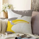 I Can Fly Leylek Motifli Bebek Odası Raşel Kadife Yastık Kırlent Kılıfı Realhomes