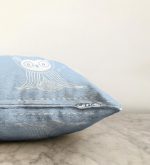 Mavi Zeminde Baykuş Özel Tasarımlı Bebek Odası Raşel Kadife Yastık Kırlent Kılıfı Realhomes