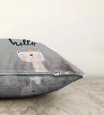 Hello Kedicik Özel Tasarımlı Bebek Odası Raşel Kadife Yastık Kırlent Kılıfı Realhomes