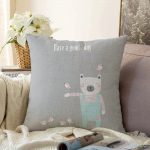 - Sonil-K-4391g-Gorsel1 - Realhomes  Gri Zeminde Ayıcık Bebek Odası Raşel Kadife Yastık Kırlent Kılıfı Realhomes