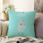 Realhomes Özel Tasarımlı Dijital Baskılı Çocuk Odası Raşel Kadife Yastık Kırlent Kılıfı Realhomes