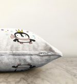 Uçan Sevimli Penguen Tasarımlı Bebek Odası Raşel Kadife Yastık Kırlent Kılıfı Realhomes