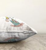 Beyaz Zeminde Unicorn Motifli Bebek Odası Raşel Kadife Yastık Kırlent Kılıfı Realhomes