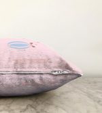 Pembe Zeminde Balon Tasarımlı Bebek Odası Raşel Kadife Yastık Kırlent Kılıfı Realhomes