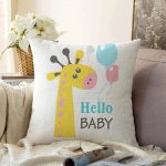 Realhomes Özel Tasarımlı Dijital Baskılı Çocuk Odası Raşel Kadife Yastık Kırlent Kılıfı Realhomes