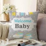 Realhomes Özel Tasarımlı Dijital Baskılı Çocuk Odası Raşel Kadife Yastık Kırlent Kılıfı Realhomes