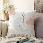 - Sonil-K-4502-Gorsel1 - Realhomes  Beyaz Zeminde Ay ve Bulut Desenli Bebek Odası Raşel Kadife Yastık Kırlent Kılıfı Realhomes