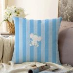 - Sonil-K-4528m-Gorsel1 - Realhomes Mavi Çizgili Fil Motifli Bebek Odası Raşel Kadife Yastık Kırlent Kılıfı Realhomes