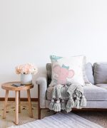 - Sonil-K-4530-Gorsel2 - Realhomes  Beyaz Zeminli I'm a Girl Tasarımlı Sevimli Fil Bebek Odası Raşel Kadife Yastık Kırlent Kılıfı Realhomes