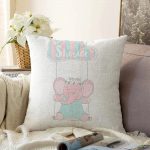 Realhomes Özel Tasarımlı Dijital Baskılı Çocuk Odası Raşel Kadife Yastık Kırlent Kılıfı Realhomes