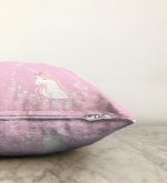 - Sonil-K-4554p-Gorsel3 - Realhomes  Pembe Zeminde Unicorn At Tasarımlı Bebek Odası Raşel Kadife Yastık Kırlent Kılıfı Realhomes