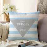 Happy Birthday To You Tasarımlı Dijital Baskılı Bebek Odası Raşel Kadife Yastık Kırlent Kılıfı Realhomes
