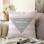 - Sonil-K-4558-Gorsel1 - Realhomes  Happy Birthday To You Tasarımlı Dijital Baskılı Bebek Odası Raşel Kadife Yastık Kırlent Kılıfı Realhomes