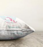 - Sonil-K-4573-Gorsel3 - Realhomes Beyaz Zeminli Mavi Kalpli Unicorn Desenli Çocuk Odası Raşel Kadife Yastık Kırlent Kılıfı Realhomes