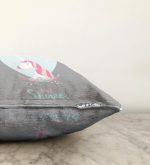 - Sonil-K-4574-Gorsel3 - Realhomes  Gri Zeminli Mavi Kalpli Unicorn Desenli Çocuk Odası Raşel Kadife Yastık Kırlent Kılıfı Realhomes