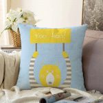 - Sonil-K-4582m-Gorsel1 - Realhomes Mavi Zeminde Ayıcık Motifli Dijital Baskılı Çocuk Odası Raşel Kadife Yastık Kırlent Kılıfı Realhomes