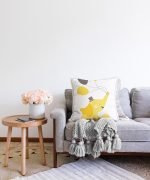 - Sonil-K-4594-Gorsel2 - Realhomes  Beyaz Zeminde Uçan Balonlar ve Fil Desenli Çocuk Odası Raşel Kadife Yastık Kırlent Kılıfı Realhomes