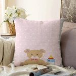 Realhomes Özel Tasarımlı Dijital Baskılı Çocuk Odası Raşel Kadife Yastık Kırlent Kılıfı Realhomes