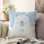 Realhomes Özel Tasarımlı Dijital Baskılı Çocuk Odası Raşel Kadife Yastık Kırlent Kılıfı Realhomes