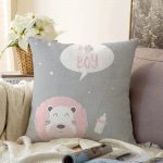 Realhomes Özel Tasarımlı Dijital Baskılı Çocuk Odası Raşel Kadife Yastık Kırlent Kılıfı Realhomes