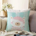 Realhomes Özel Tasarımlı Dijital Baskılı Çocuk Odası Raşel Kadife Yastık Kırlent Kılıfı Realhomes