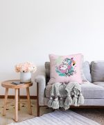 Realhomes Özel Tasarımlı Dijital Baskılı Çocuk Odası Raşel Kadife Yastık Kırlent Kılıfı Realhomes