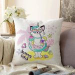 Realhomes Özel Tasarımlı Dijital Baskılı Çocuk Odası Raşel Kadife Yastık Kırlent Kılıfı Realhomes