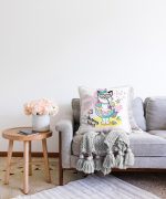 Realhomes Özel Tasarımlı Dijital Baskılı Çocuk Odası Raşel Kadife Yastık Kırlent Kılıfı Realhomes