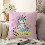 Realhomes Özel Tasarımlı Dijital Baskılı Çocuk Odası Raşel Kadife Yastık Kırlent Kılıfı Realhomes