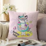 Realhomes Özel Tasarımlı Dijital Baskılı Çocuk Odası Raşel Kadife Yastık Kırlent Kılıfı Realhomes