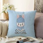 - Sonil-K-4691-Gorsel1 - Realhomes  Realhomes Özel Tasarımlı Dijital Baskılı Çocuk Odası Raşel Kadife Yastık Kırlent Kılıfı Realhomes