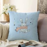 Realhomes Özel Tasarımlı Dijital Baskılı Çocuk Odası Raşel Kadife Yastık Kırlent Kılıfı Realhomes