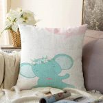 Realhomes Özel Tasarımlı Dijital Baskılı Çocuk Odası Raşel Kadife Yastık Kırlent Kılıfı Realhomes