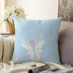 Realhomes Özel Tasarımlı Dijital Baskılı Çocuk Odası Raşel Kadife Yastık Kırlent Kılıfı Realhomes