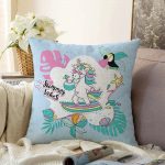 Realhomes Özel Tasarımlı Dijital Baskılı Çocuk Odası Raşel Kadife Yastık Kırlent Kılıfı Realhomes